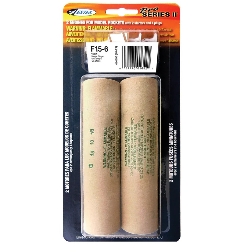Estes F15-6 Model Rocket Engine Pack - Includes 2 Engines with Starters ...