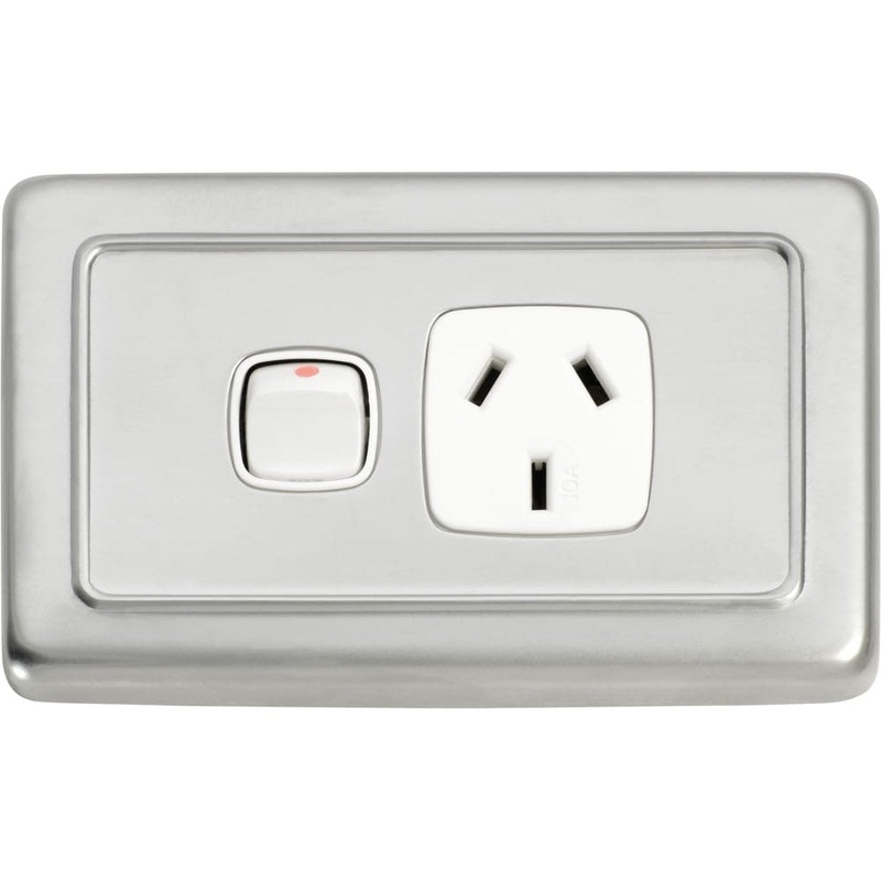 Socket Rocker Socket Flat Plate Rocker Single White Satin Chrome - Adjustable Wrench ...
