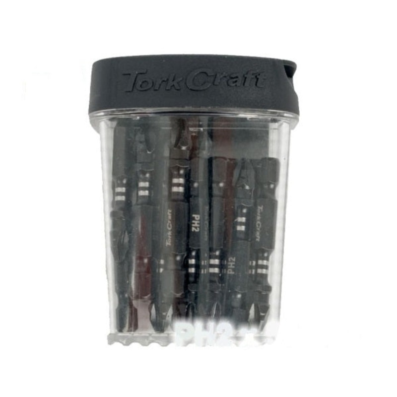 Tork Craft | Power Bit Impact PH2 x 50mm Tic Tac Case PH2 15Pc ...
