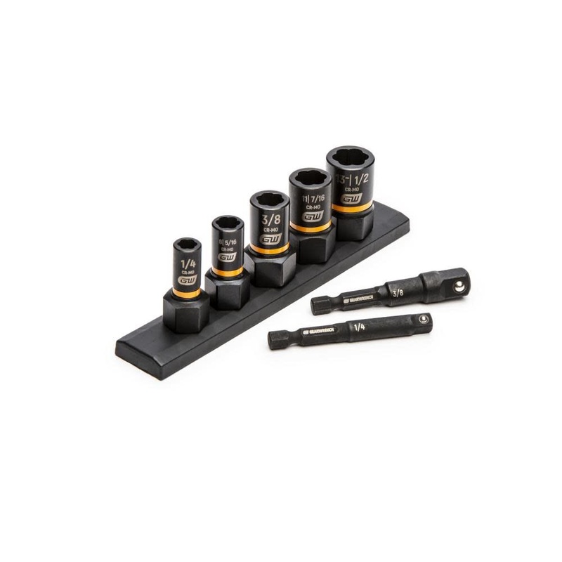GEARWRENCH 1/4 In. & 3/8 In. Drive SAE 7-Piece Bolt Biter Impact ...